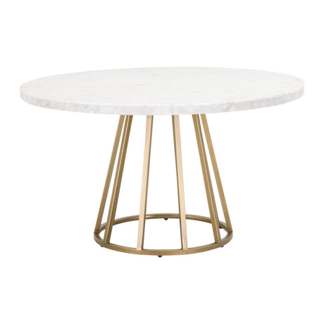 Turino Round Dining Table Base in Brushed Gold from Essentials For Living - Luna Furniture