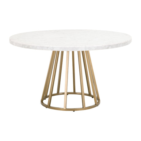 Turino Round Dining Table Base in Brushed Gold from Essentials For Living - Luna Furniture