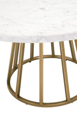 Turino Round Dining Table Base in Brushed Gold from Essentials For Living - Luna Furniture