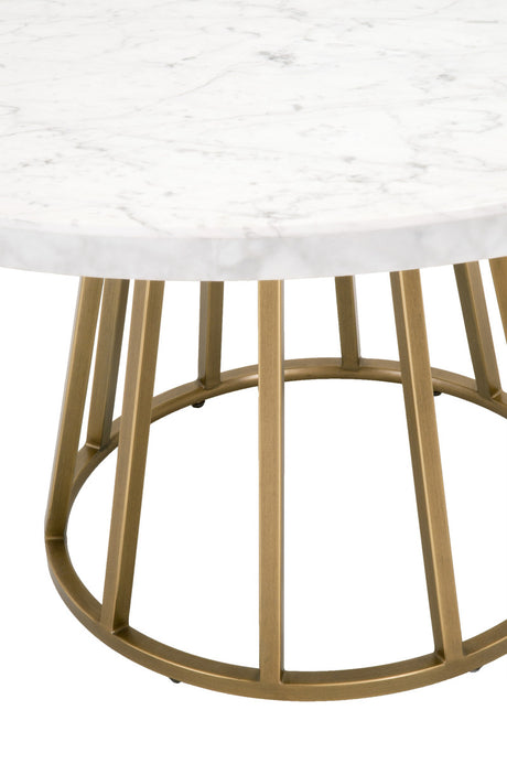 Turino Round Dining Table Base in Brushed Gold from Essentials For Living - Luna Furniture