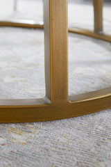 Turino Round Dining Table Base in Brushed Gold from Essentials For Living - Luna Furniture