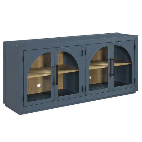 Magnolia Cathedral Doored Server, Dusty Blue Finish from Steve Silver - Luna Furniture