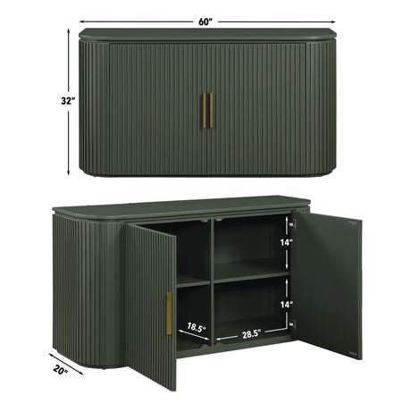 Colvin Server, Green Finish from Steve Silver - Luna Furniture