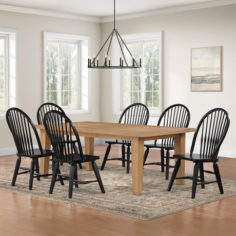 Sommerset Natural Oak/Black Dining Room Set from Steve Silver - Luna Furniture