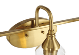 Twilight Three Lights Brushed Gold Contemporary Vanity Light 22"W × 10"H × 7.48"E with Clear Glass from Ashcroft Furniture - Luna Furniture