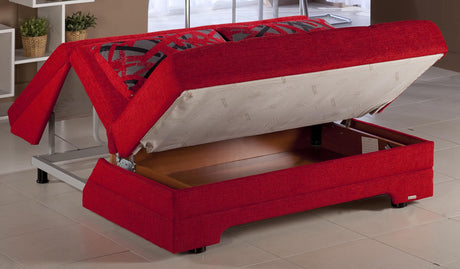 Twist Story Red Sleeper Loveseat from Bellona - Luna Furniture