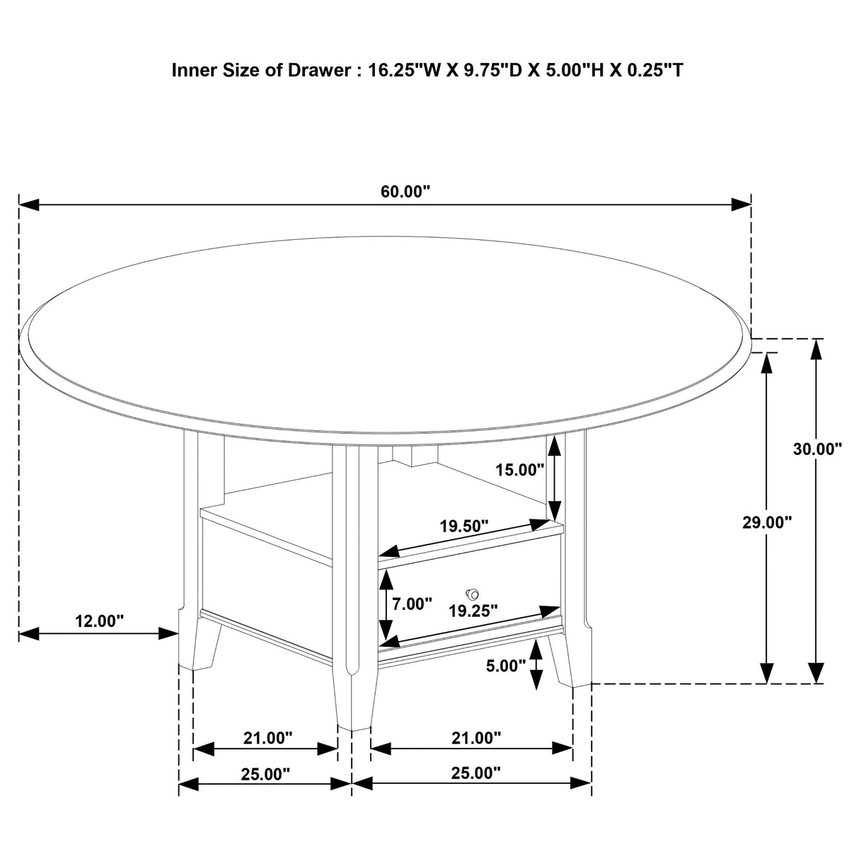 Twyla 5-piece 60-inch Round Wood Dining Table Set Dark Cocoa from Coaster - Luna Furniture