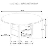 Twyla 5-piece 60-inch Round Wood Dining Table Set Dark Cocoa from Coaster - Luna Furniture