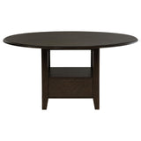 Twyla Dark Cocoa Round Dining Table with Drawer from Coaster - Luna Furniture
