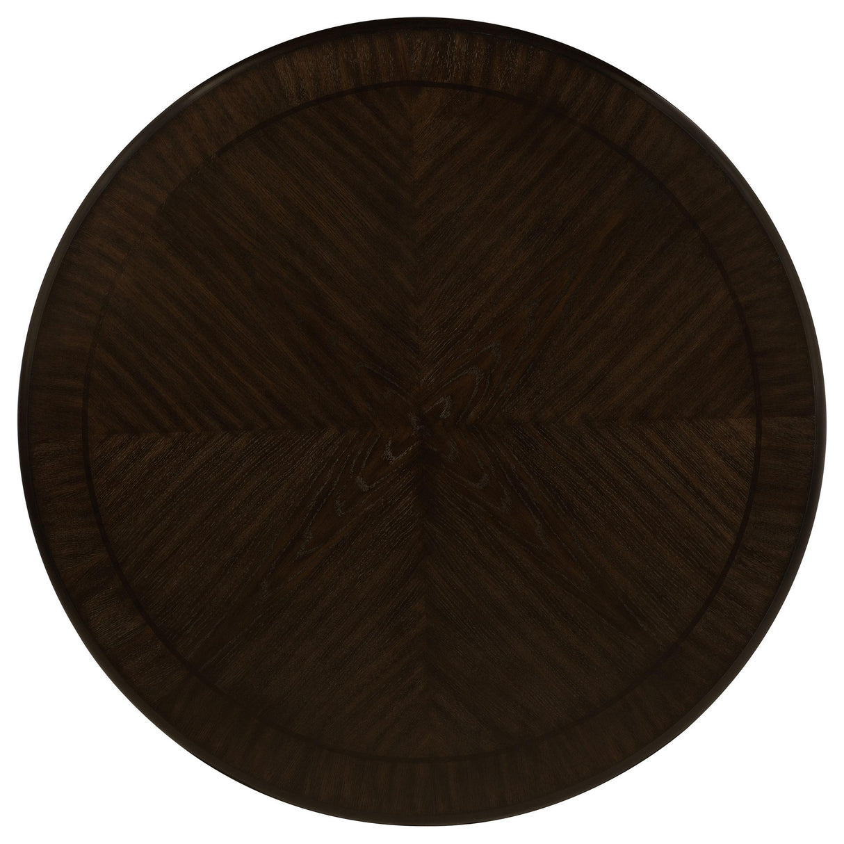 Twyla Dark Cocoa Round Dining Table with Drawer from Coaster - Luna Furniture