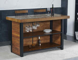 Tyler Chestnut/Black 3-Piece 38-inch Counter Bar Set from Steve Silver - Luna Furniture