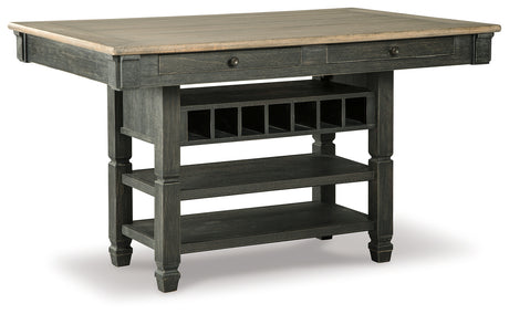 Tyler Creek Black/Gray Counter Height Dining Table and 2 Barstools from Ashley - Luna Furniture