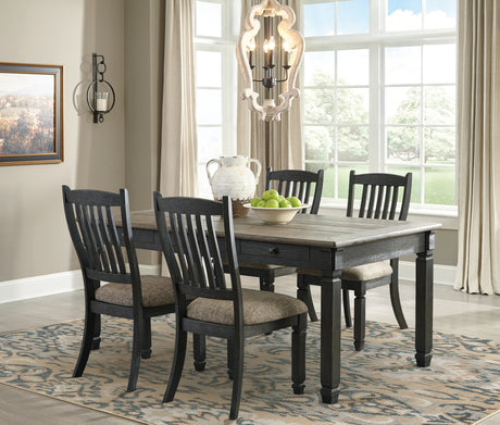 Tyler Creek Dining Table and 6 Chairs in Black/Gray from Ashley Furniture - Luna Furniture