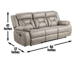 Tyson Gray 3-Piece Reclining Living Room Set from Steve Silver - Luna Furniture