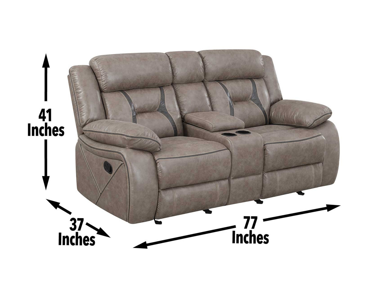 Tyson Gray 3-Piece Reclining Living Room Set from Steve Silver - Luna Furniture