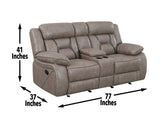 Tyson Gray 3-Piece Reclining Living Room Set from Steve Silver - Luna Furniture