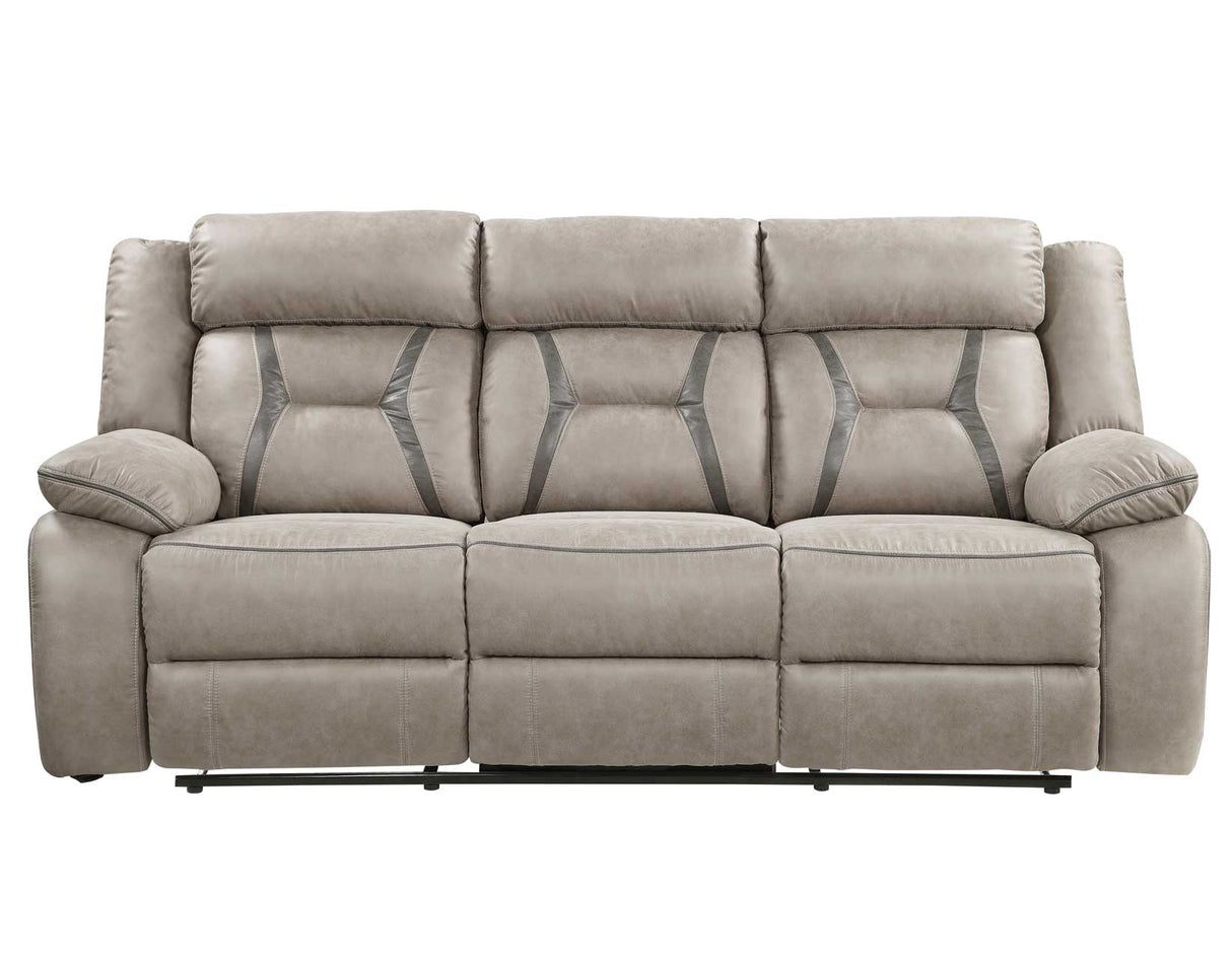 Tyson Gray Recliner Sofa w/Drop Down Table and Power Strip from Steve Silver - Luna Furniture