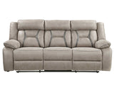Tyson Gray Recliner Sofa w/Drop Down Table and Power Strip from Steve Silver - Luna Furniture