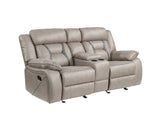 Tyson Gray Reclining Glider Console Loveseat from Steve Silver - Luna Furniture