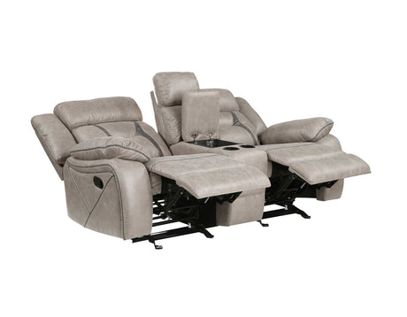 Tyson Gray Reclining Glider Console Loveseat from Steve Silver - Luna Furniture