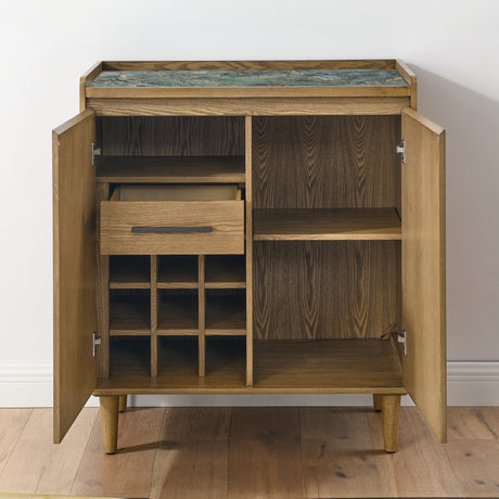 Novato Light Chestnut Sintered Stone Cabinet from Steve Silver - Luna Furniture
