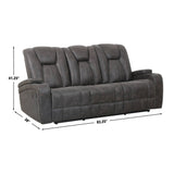 Marlow Charcoal Manual Reclining Sofa from Steve Silver - Luna Furniture