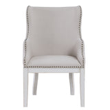 Warren White/Gray Dining Arm Chair, Set of 2 from Steve Silver - Luna Furniture