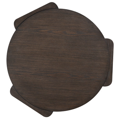 Salina Mocha 32.5″ Round Coffee Table with Casters from Steve Silver - Luna Furniture