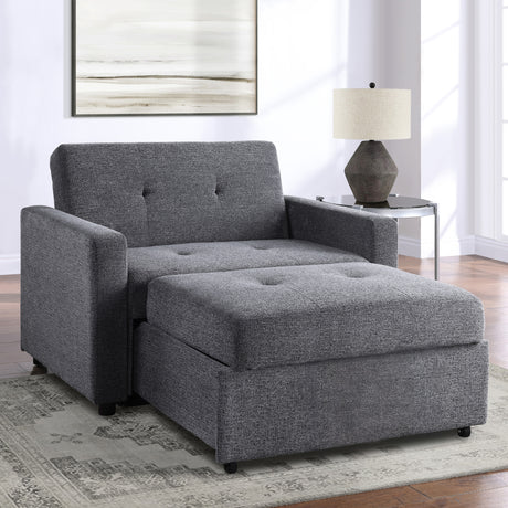 Noah Gray Convertible Sleeper Chair-and-a-Half from Steve Silver - Luna Furniture