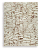 Uduak Cream/Tan/Rust Large Rug from Ashley - Luna Furniture