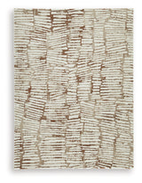 Uduak Cream/Tan/Rust Medium Rug from Ashley - Luna Furniture