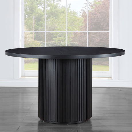 Colvin 5-Piece 52-inch Round Dining Set, Black from Steve Silver - Luna Furniture