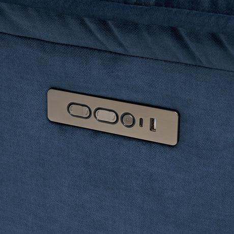 Olsen 3-Piece Dual-Power Zero-Gravity Modular Reclining Sofa, Indigo from Steve Silver - Luna Furniture