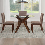Zen 5-Piece Dining Set with Brown Velvet Chairs from Steve Silver - Luna Furniture