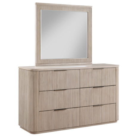 Henry Tan 4-Piece Reeded King Bedroom Set from Steve Silver - Luna Furniture