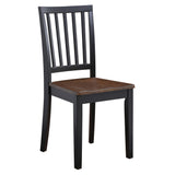 Joplin Walnut/Ebony Solid Wood Dining Chair, Set of 2 from Steve Silver - Luna Furniture