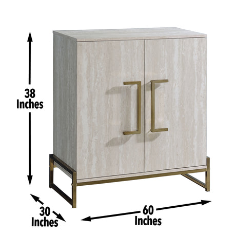 Larkin Faux-Marble Wine Cabinet from Steve Silver - Luna Furniture