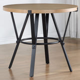 Magnolia 42-inch Round Counter Table, Black and Sand from Steve Silver - Luna Furniture