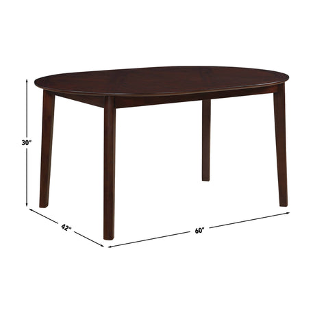Adrian Espresso 60″ Oval Dining Table from Steve Silver - Luna Furniture