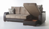 Ultra Beatto Light Gray Sleeper Storage Sectional from Bellona - Luna Furniture