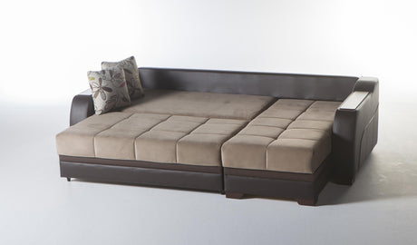 Ultra Beatto Light Gray Sleeper Storage Sectional from Bellona - Luna Furniture