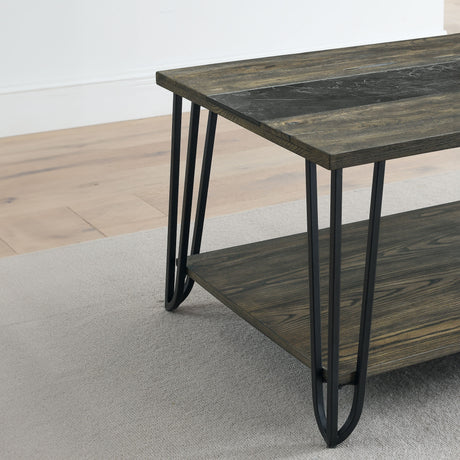 Harper Cocktail Table with SIntered Stone Inlay from Steve Silver - Luna Furniture