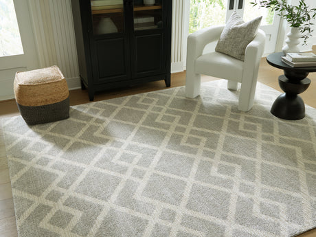 Unawick Gray/Ivory Large Rug from Ashley - Luna Furniture