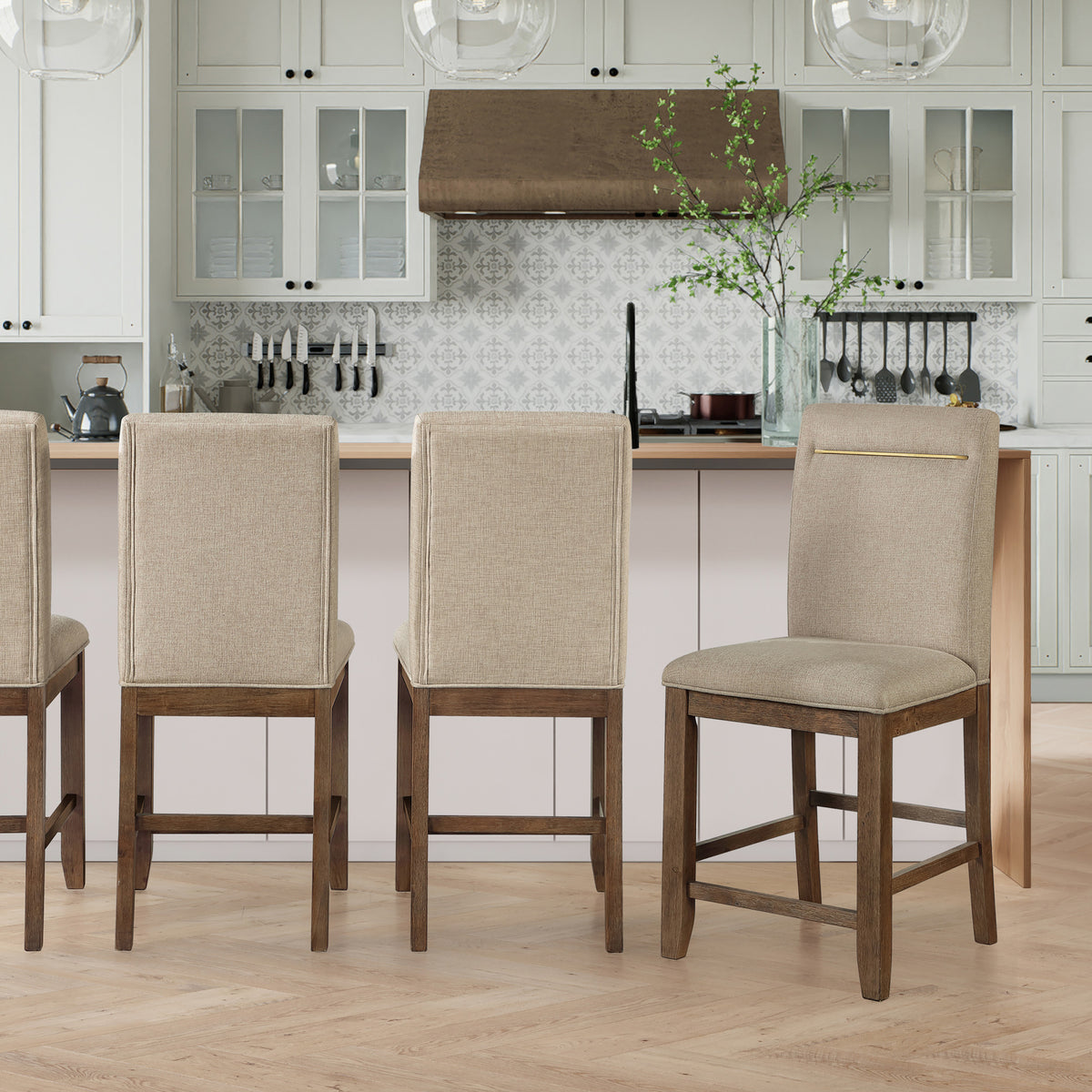 Garland Toffee 24" Counter Height Chair, Set of 2 from Steve Silver - Luna Furniture