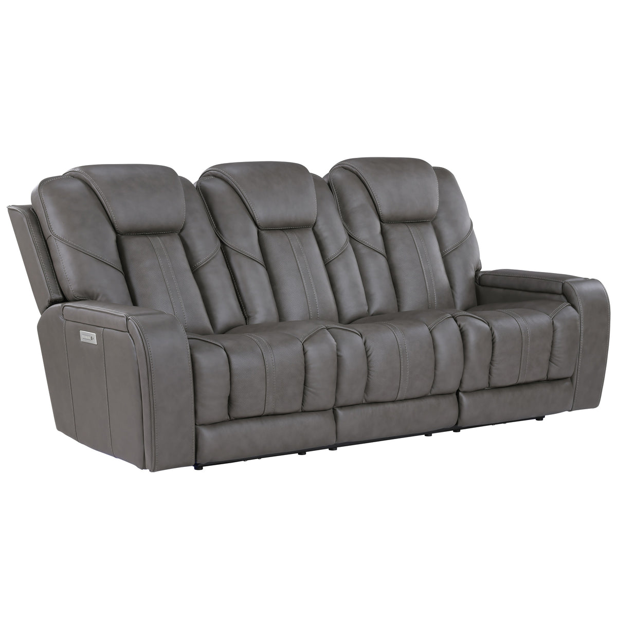 Daniel Gray 3-Piece Triple Power Leather Reclining Home Theater Set from Steve Silver - Luna Furniture