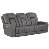 Daniel Gray 3-Piece Triple Power Leather Reclining Home Theater Set from Steve Silver - Luna Furniture