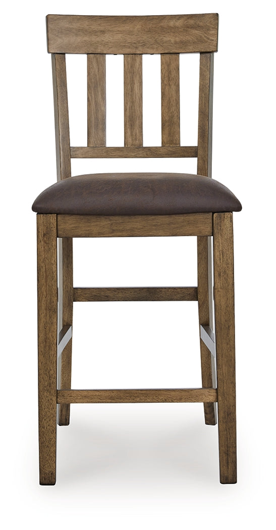 Urbinforte Light Brown Counter Height Barstool, Set of 2 from Ashley - Luna Furniture
