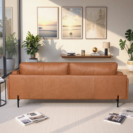 Utica Cognac Premium Leather Sofa from Midinmod - Luna Furniture