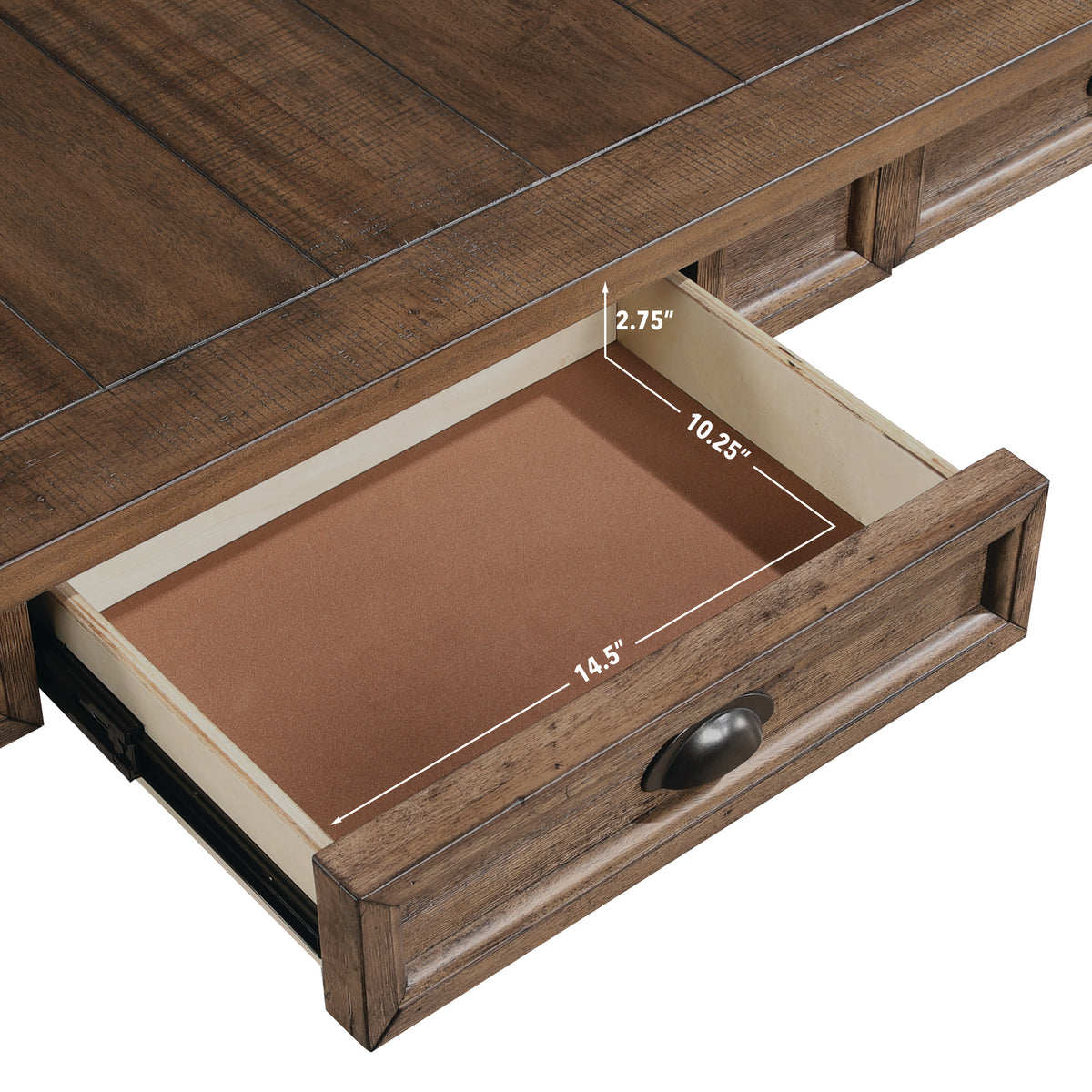 Joanna 59.5″ 4-Drawer Dining Table, Brown from Steve Silver - Luna Furniture