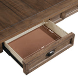 Joanna 59.5″ 4-Drawer Dining Table, Brown from Steve Silver - Luna Furniture